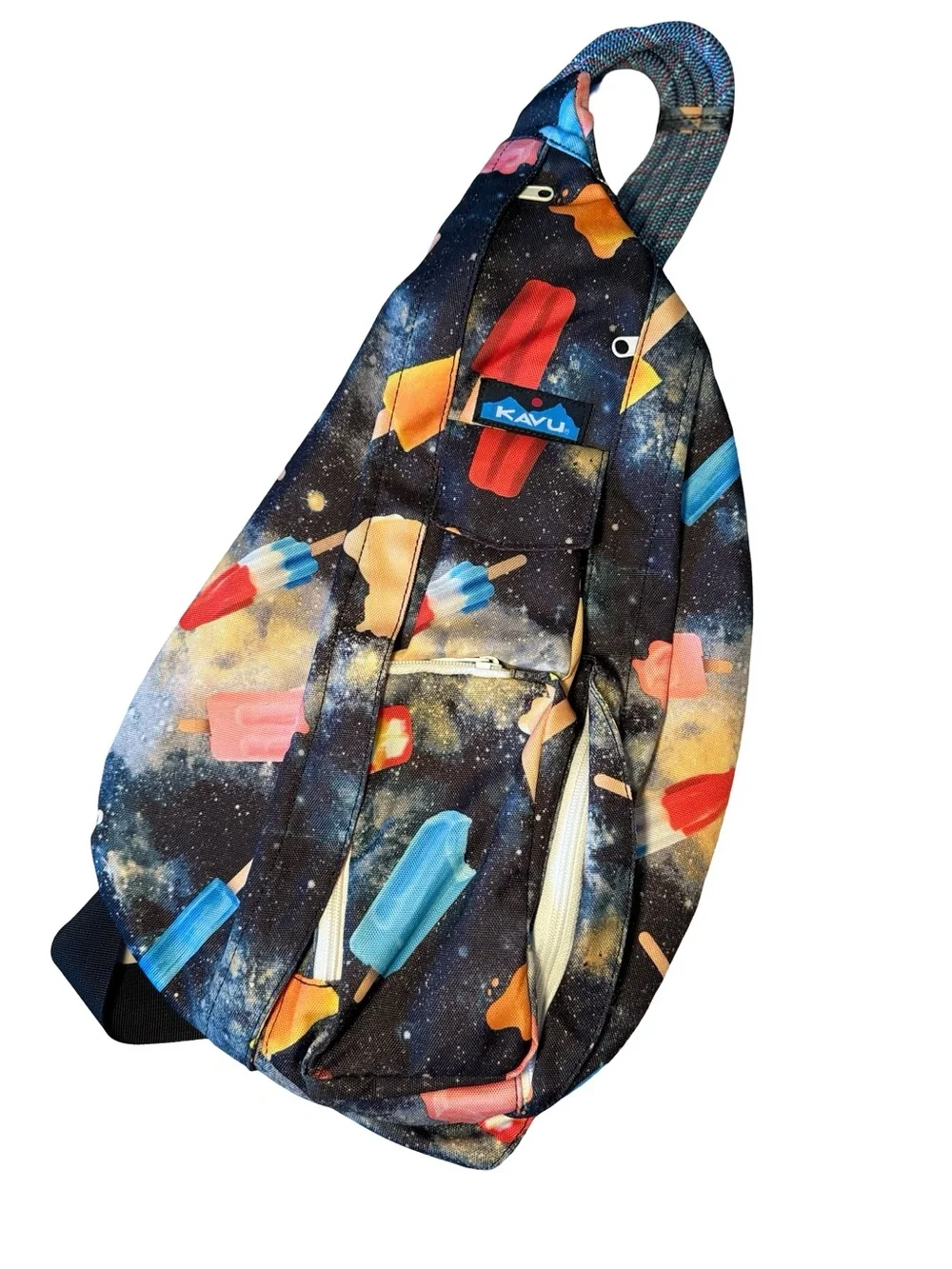 Kavu Original Sling Limited Edition Space Pop Galaxy Crossbody Travel Bag EUC